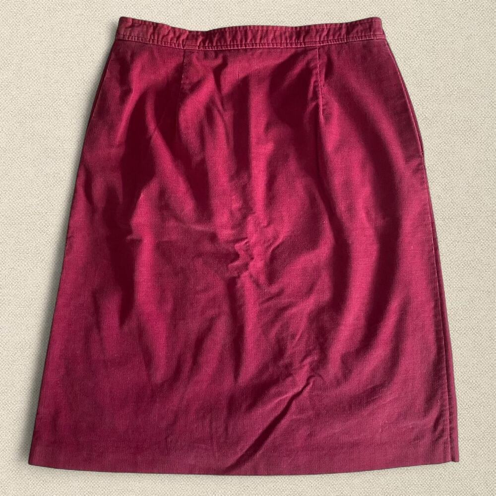 80s Corduroy Pink Skirt w Pockets sz M/L